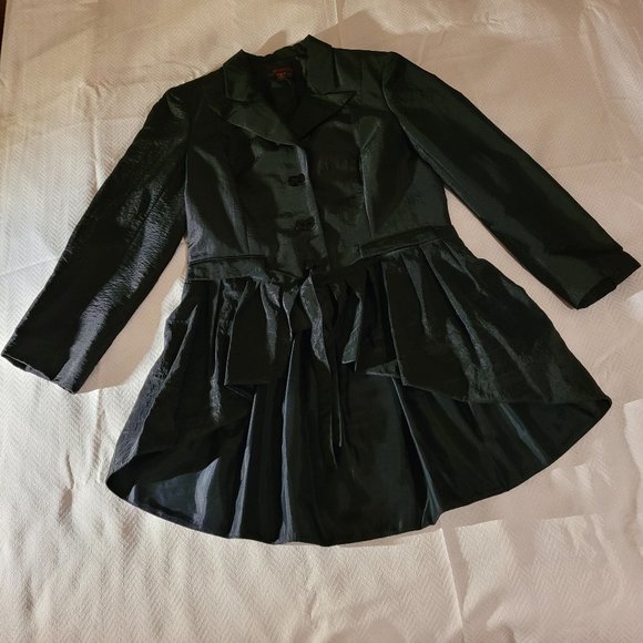 Simon Chang Vintage 90s Tuxedo-Style Jacket, Convertible, Black - Picture 2 of 9